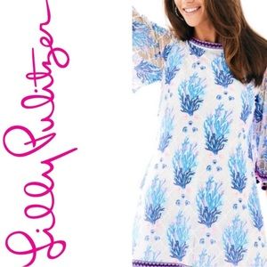 LILLY PULITZER Jackelin Romper Seaspray Off Shore Bell Sleeve Tassels Size 12